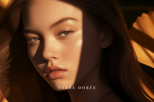 Girl wearing the Matte Highlighting & Contour Palette which emphasize her cheekbones or create a more chiseled jawline.