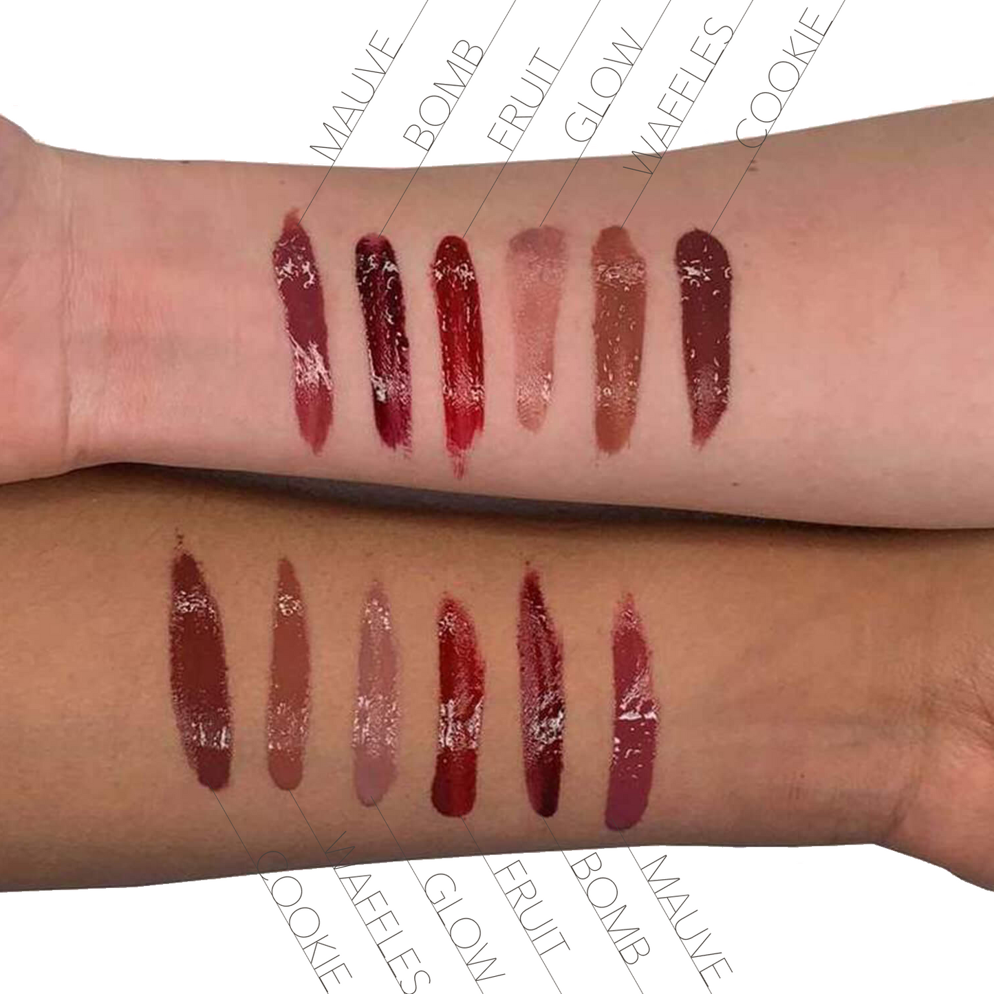 Creamy Lip Gloss Swatches.